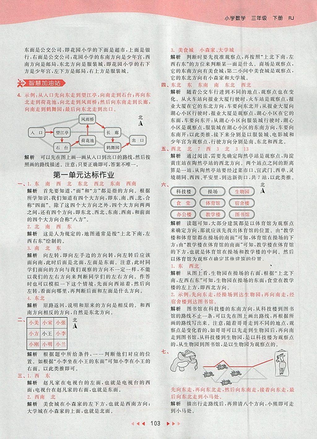 2018年53天天練小學(xué)數(shù)學(xué)三年級(jí)下冊(cè)人教版 參考答案第3頁