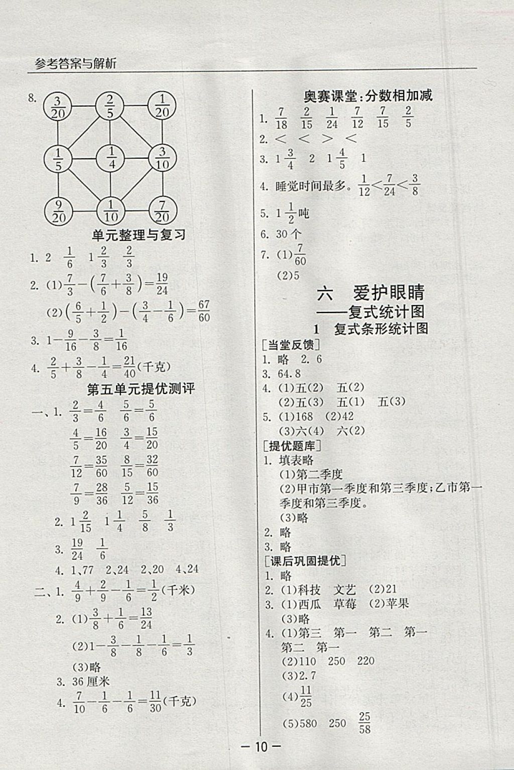 2018年實驗班提優(yōu)課堂五年級數(shù)學(xué)下冊青島版 參考答案第10頁