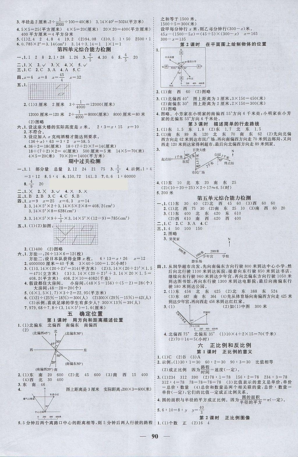 2018年陽光同學(xué)課時(shí)優(yōu)化作業(yè)六年級(jí)數(shù)學(xué)下冊(cè)蘇教版 參考答案第4頁