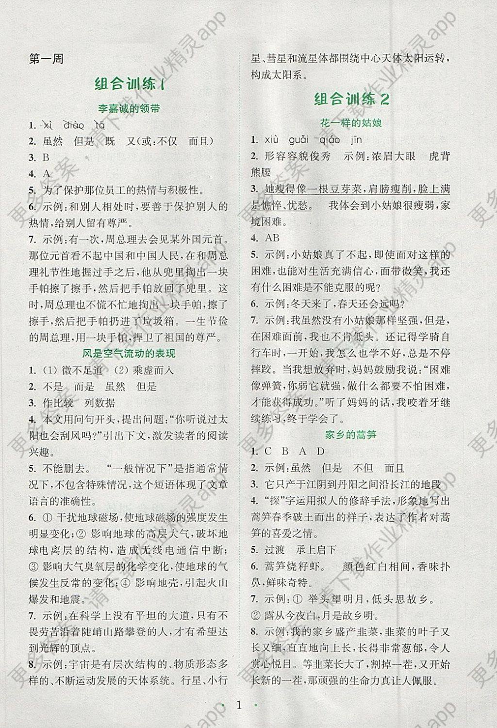 2018年通城学典小学语文阅读与写作组合训练