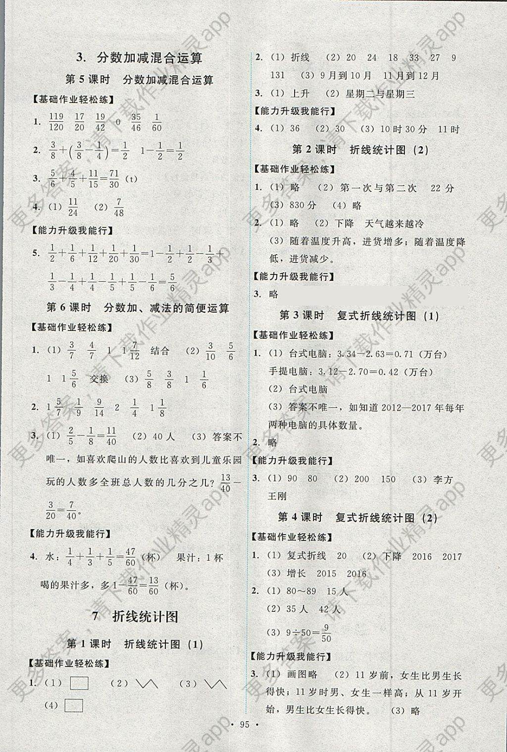 2018年能力培养与测试五年级数学下册人教版答案—精英家教网