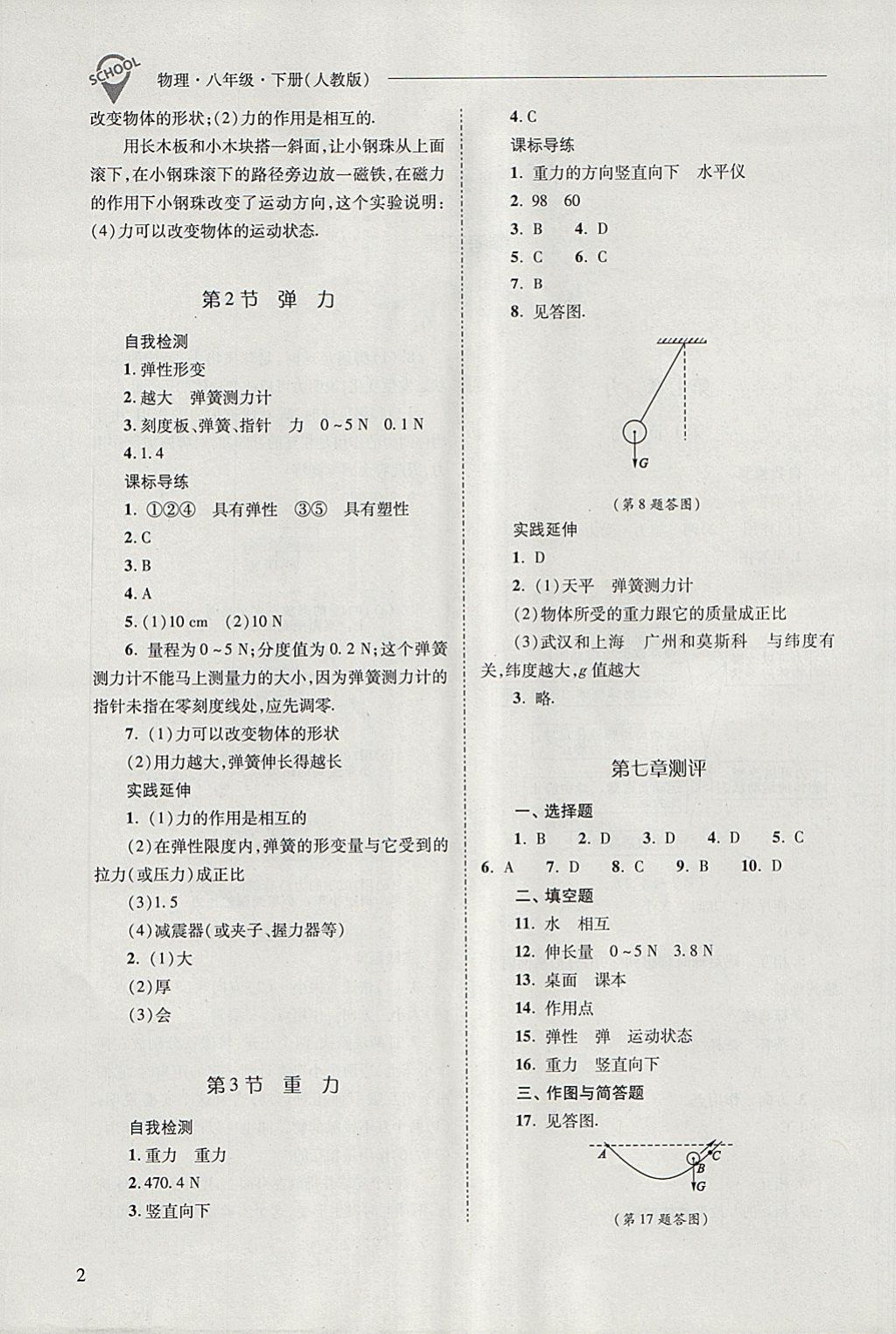 2018年新課程問題解決導學方案八年級物理下冊人教版 第2頁