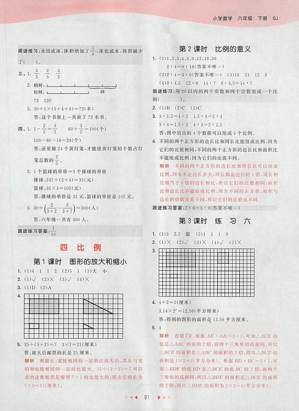 2018年53天天練小學(xué)數(shù)學(xué)六年級下冊蘇教版 第7頁