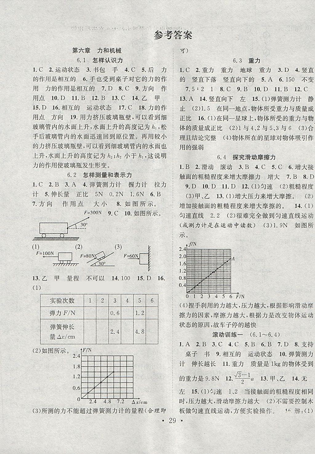 2018年七天学案学练考八年级物理下册沪粤版 第1页