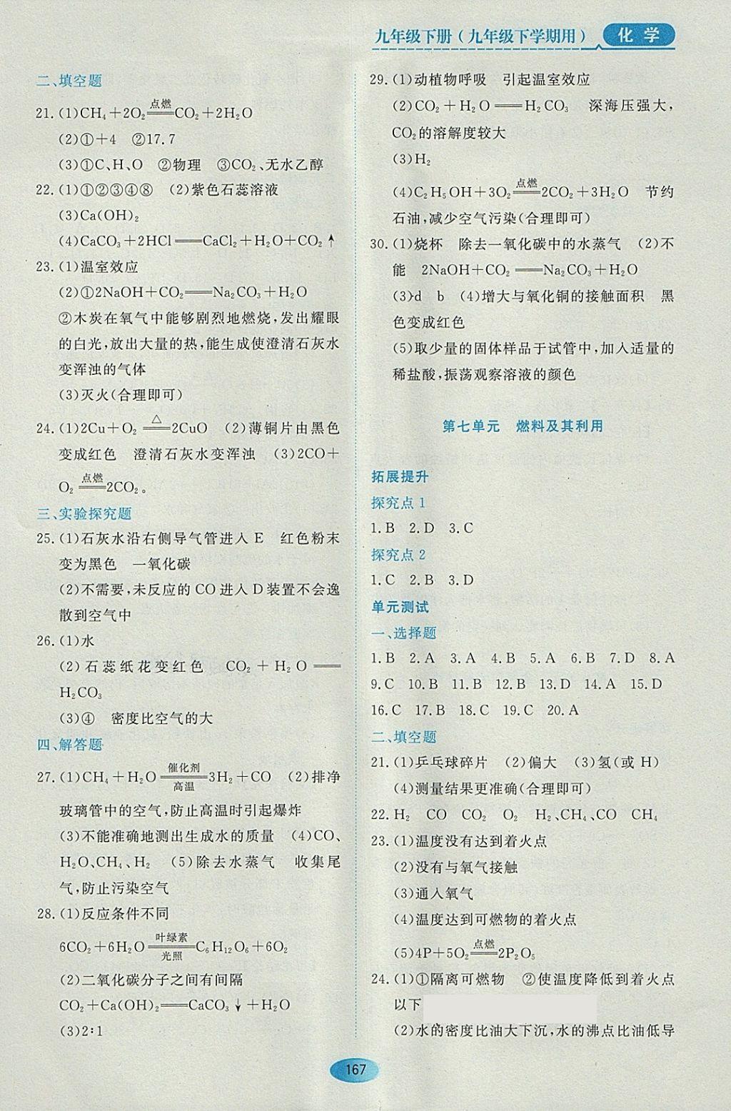 2018年資源與評價(jià)九年級化學(xué)下冊人教版 參考答案第5頁