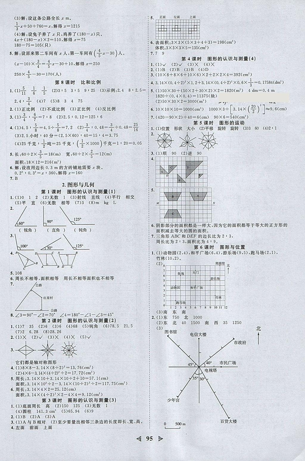 2018年陽光同學課時優(yōu)化作業(yè)六年級數學下冊人教版浙江專版 參考答案第7頁