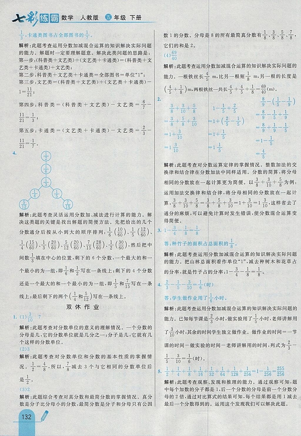 2018年七彩練霸五年級數(shù)學下冊人教版 參考答案第44頁