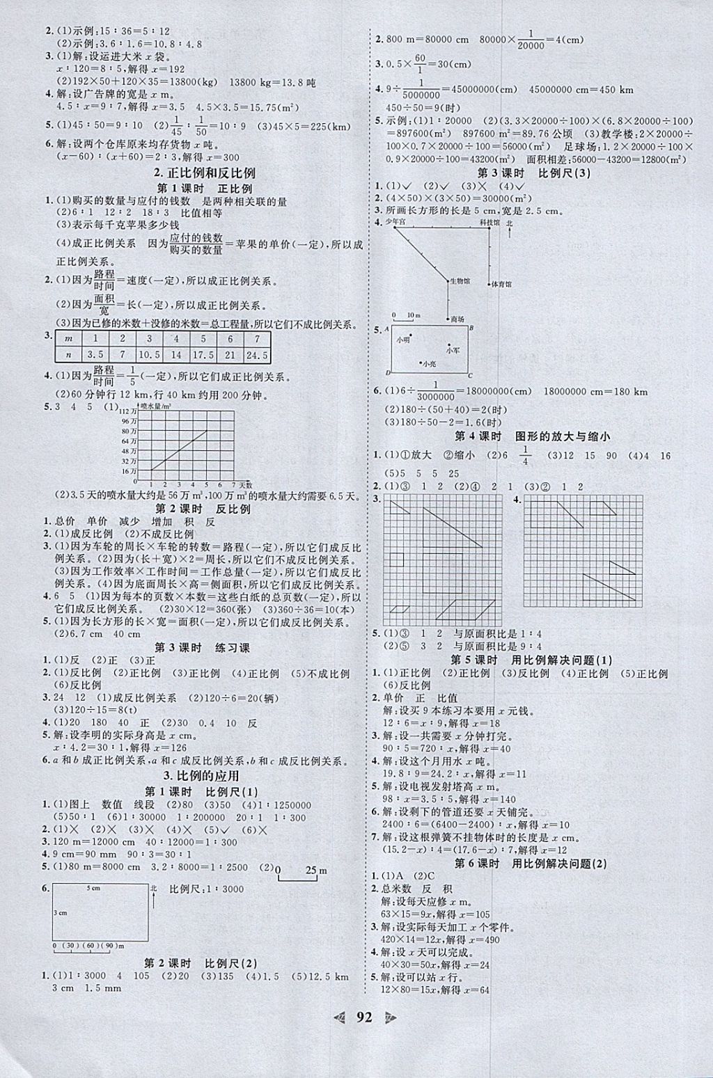 2018年陽光同學(xué)課時(shí)優(yōu)化作業(yè)六年級(jí)數(shù)學(xué)下冊(cè)人教版浙江專版 參考答案第4頁