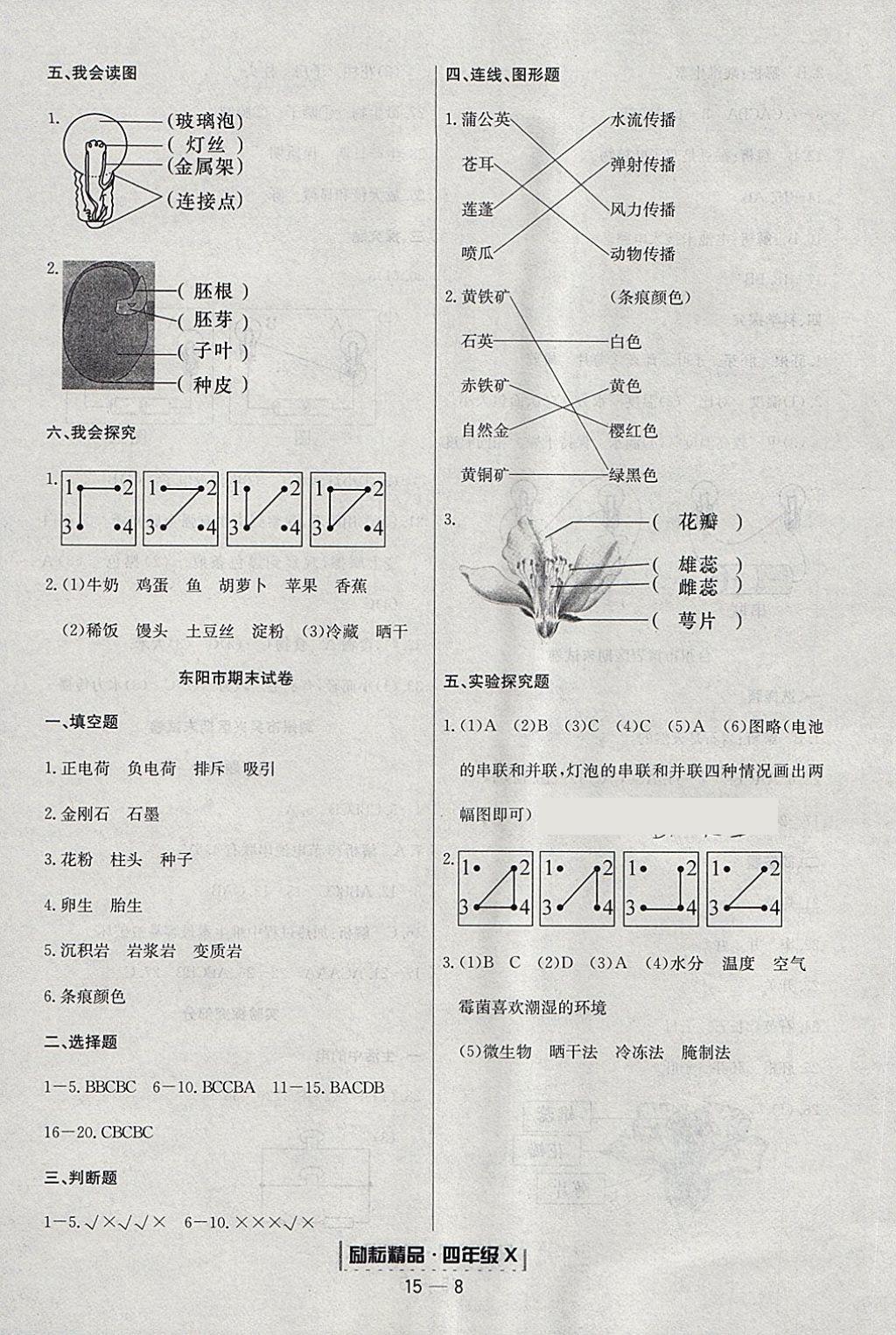 2018年勵(lì)耘書業(yè)浙江期末四年級(jí)科學(xué)下冊教科版 第8頁