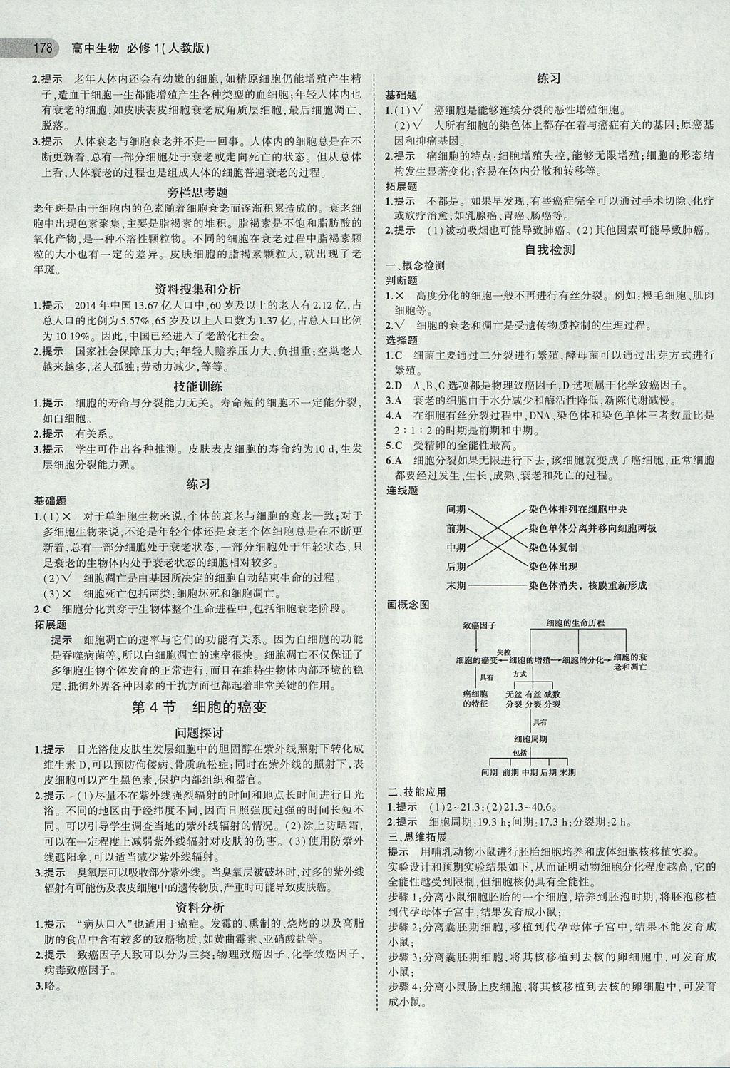 2018年課本人教版高中生物必修1 第12頁