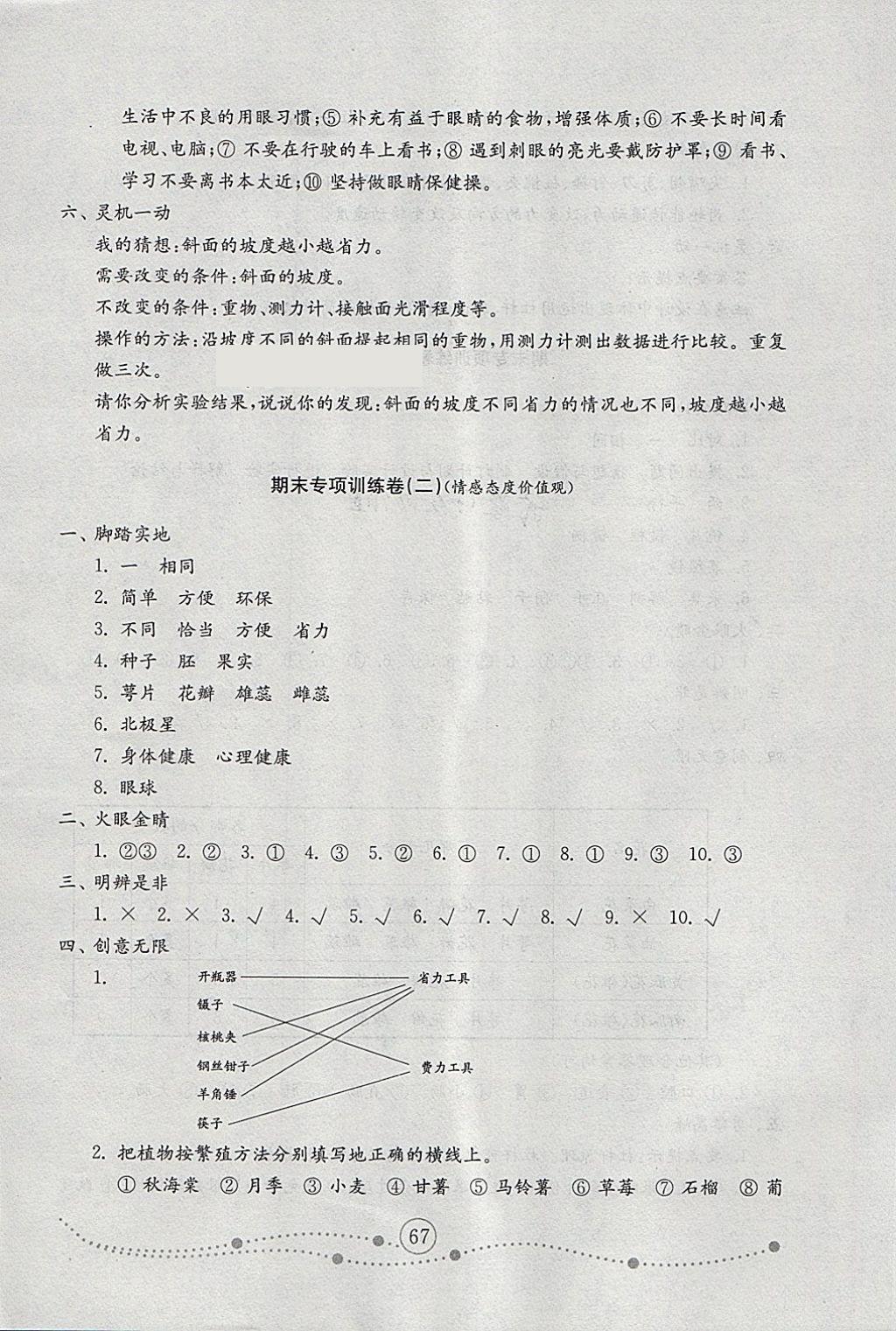 2018年金鑰匙小學(xué)科學(xué)試卷五年級下冊青島版 第11頁