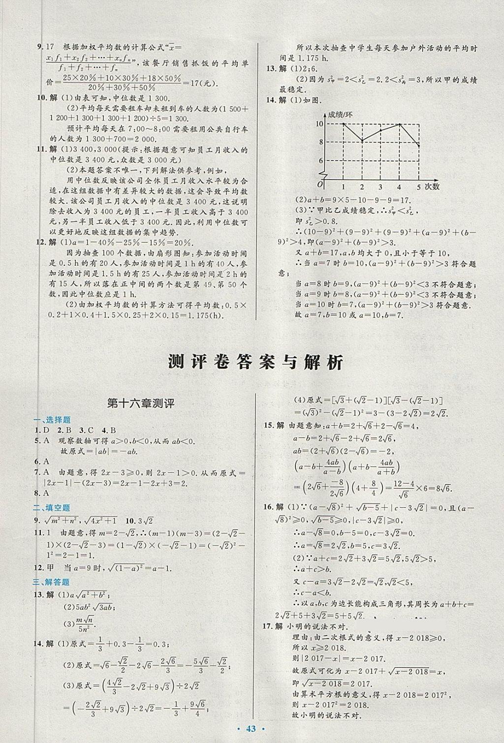 2018年初中同步测控优化设计八年级数学下册人教版 第25页