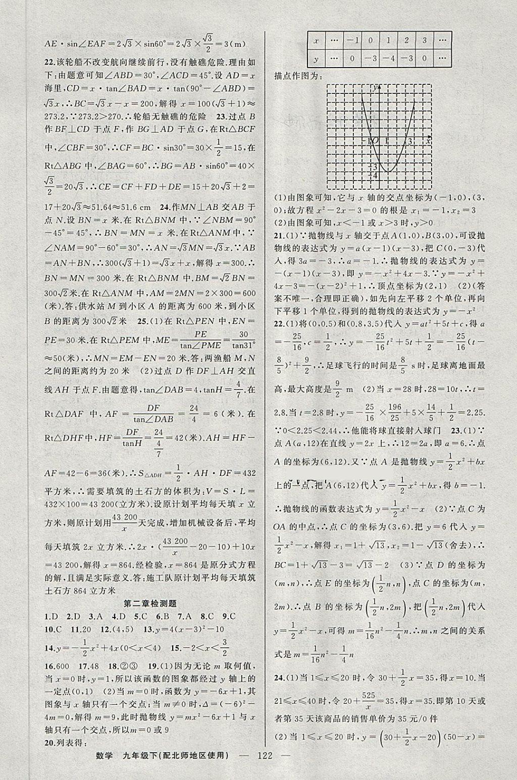 2018年原创新课堂九年级数学下册北师大版 第18页
