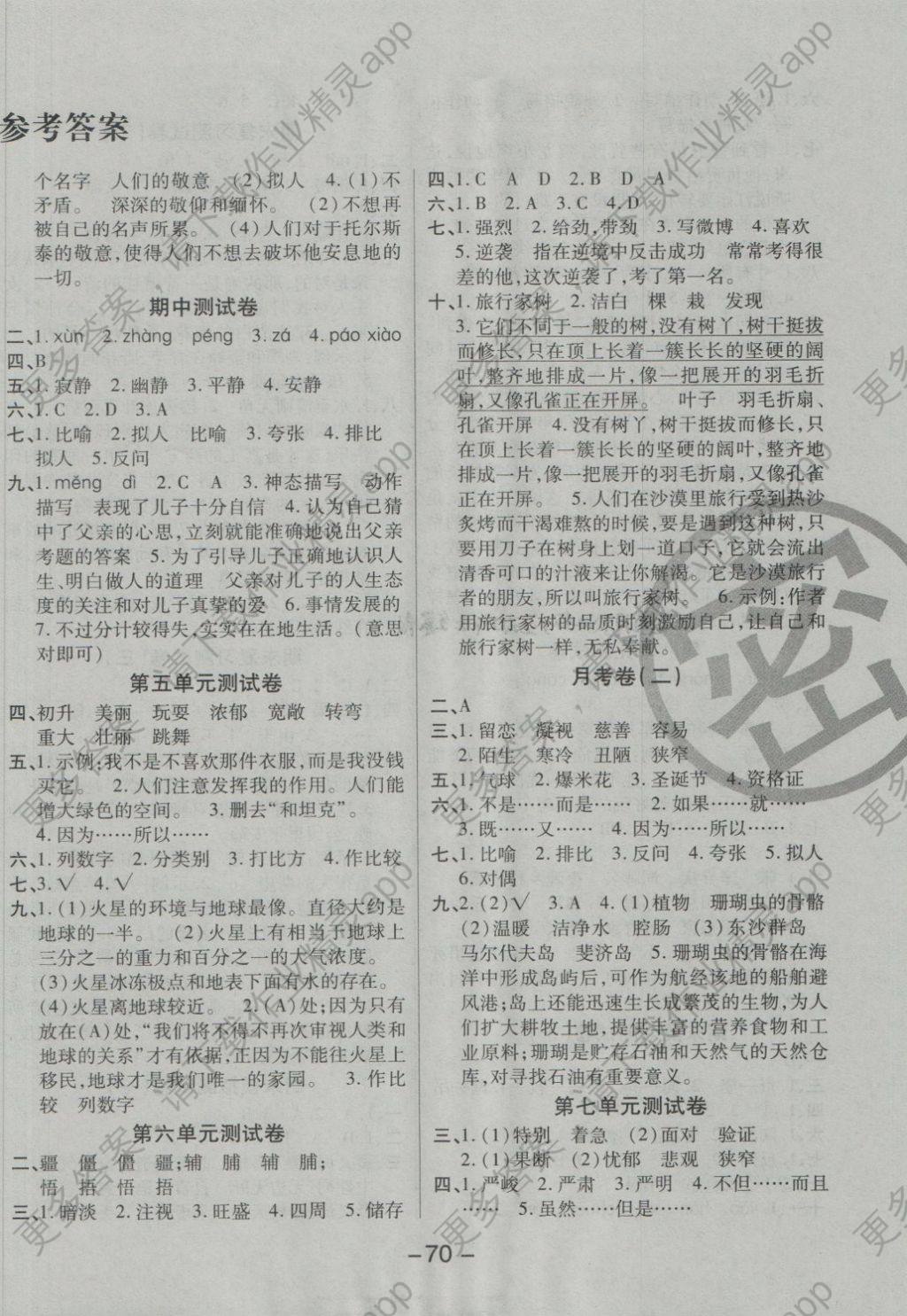 相关练习册答案