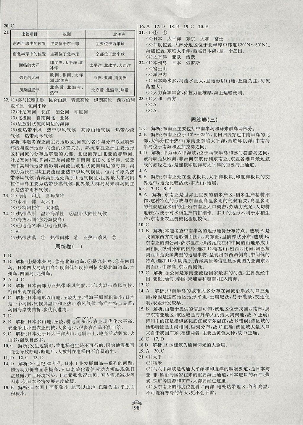 2018年陽光奪冠七年級地理下冊人教版 第2頁