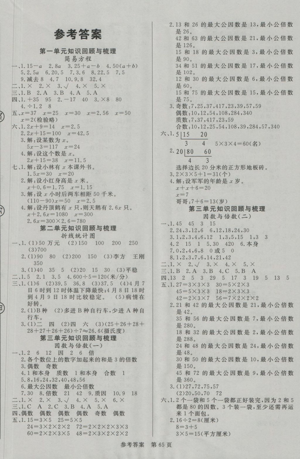 收藏练习册《2018年黄冈名卷五年级数学下册苏教版 当