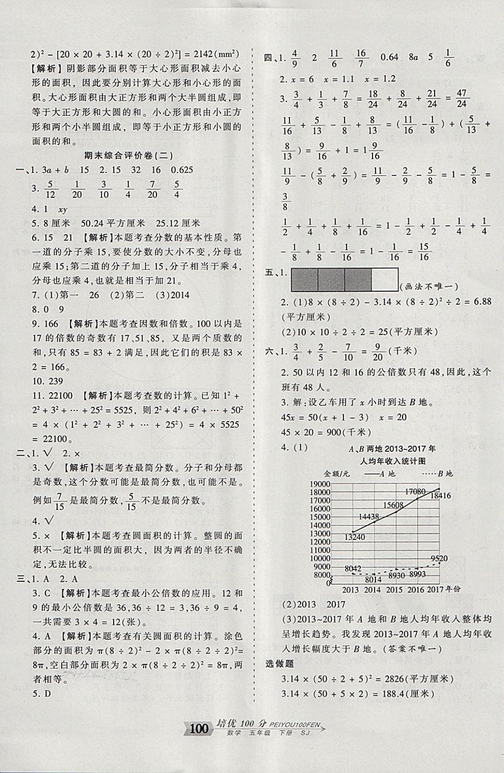 2018年王朝霞培优100分五年级数学下册苏教版 第12页