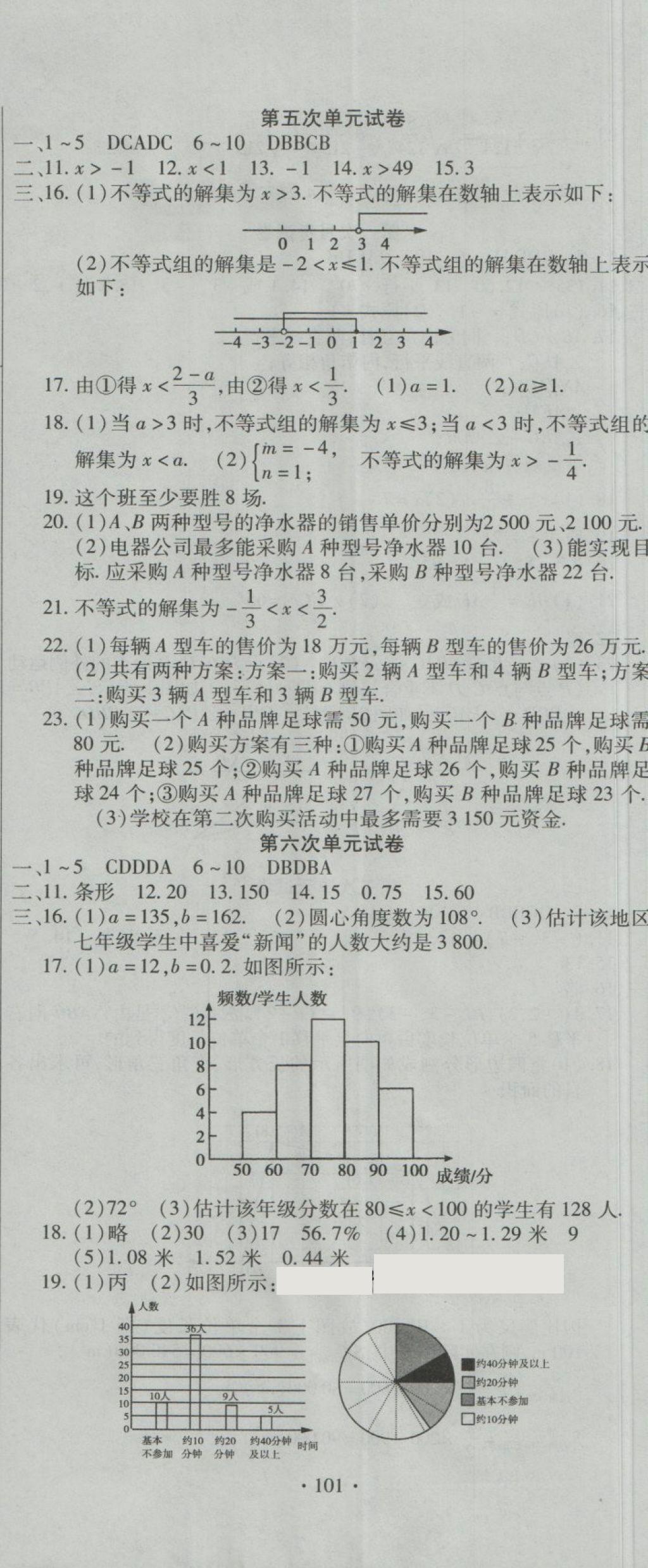 2018年全程测评试卷七年级数学下册DR 第5页