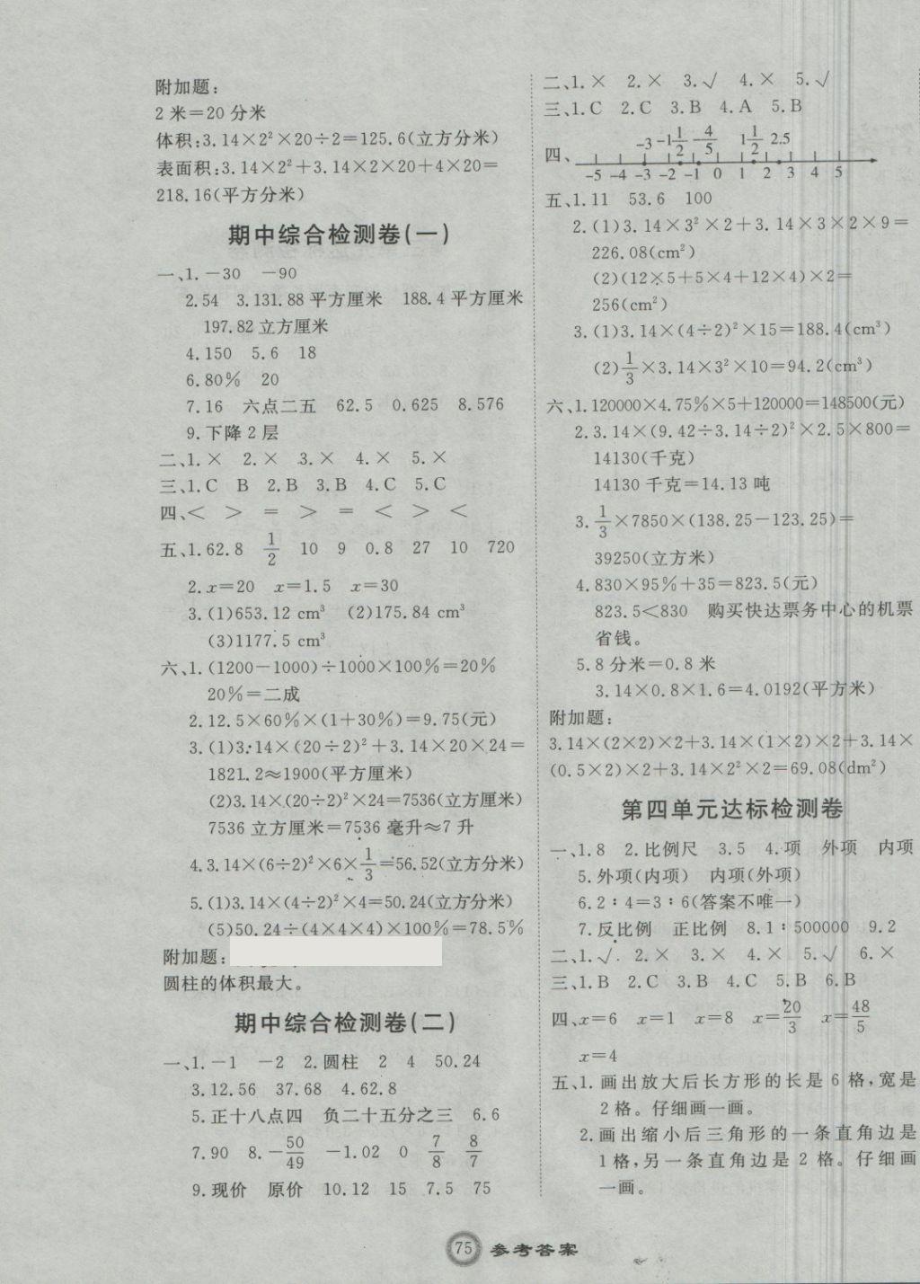 2018年优加密卷六年级数学下册p版 第3页