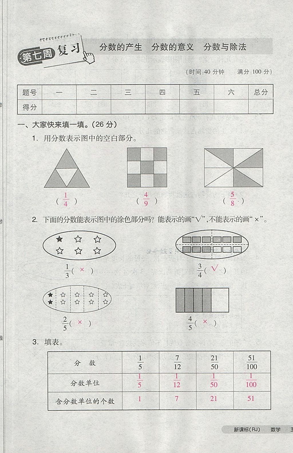 2018年全品小復(fù)習(xí)五年級(jí)數(shù)學(xué)下冊(cè)人教版 第33頁(yè)