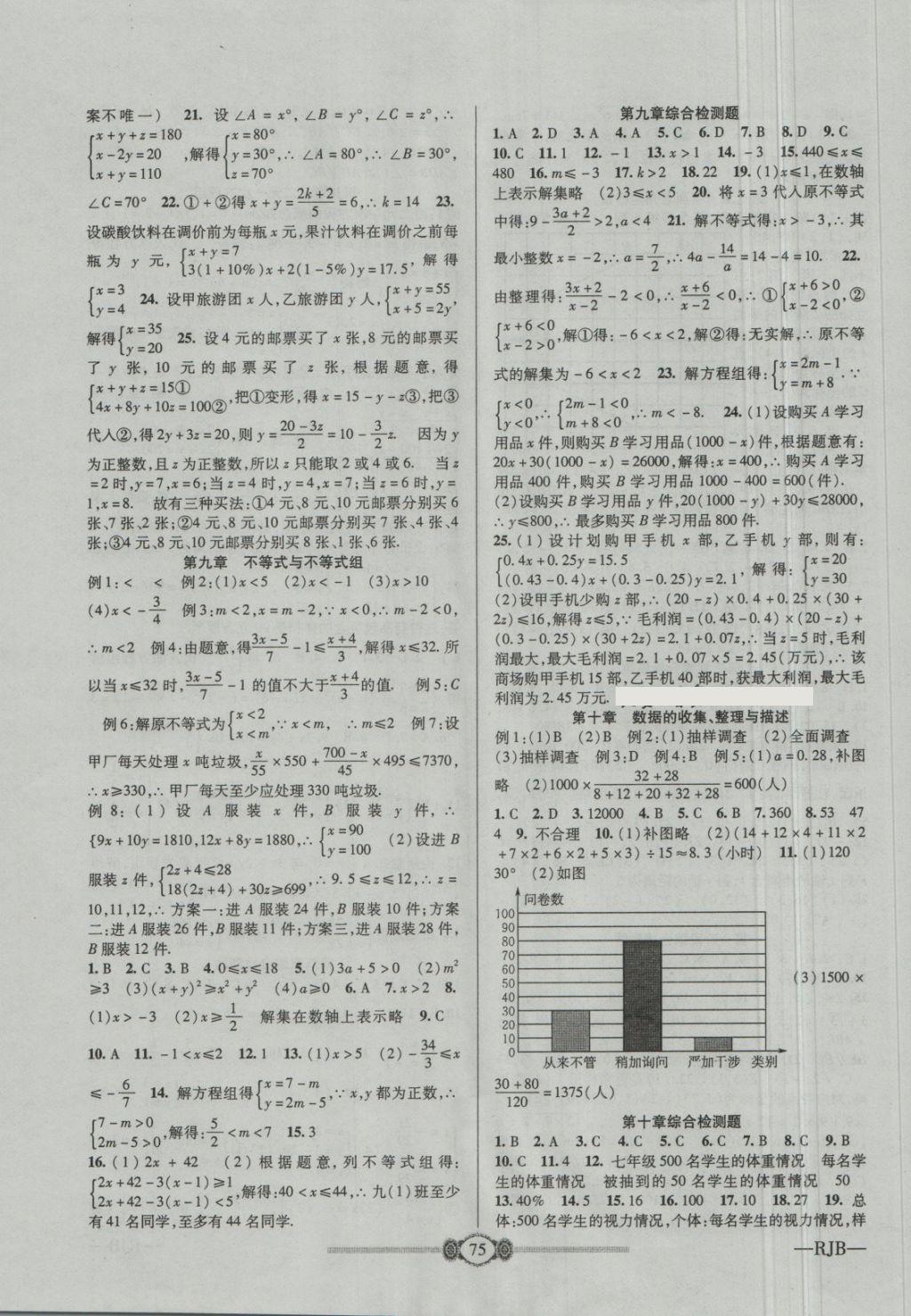 2018年金榜名卷復習沖刺卷七年級數(shù)學下冊人教版 第3頁