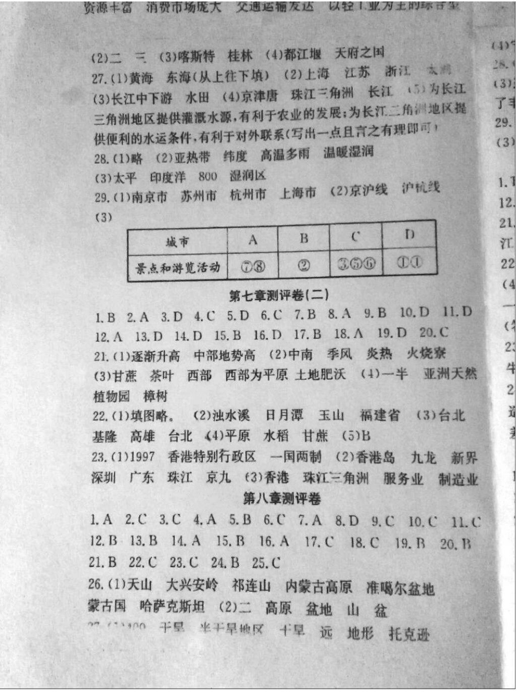 2018年大顯身手素質(zhì)教育單元測評卷八年級地理下冊D版 第3頁