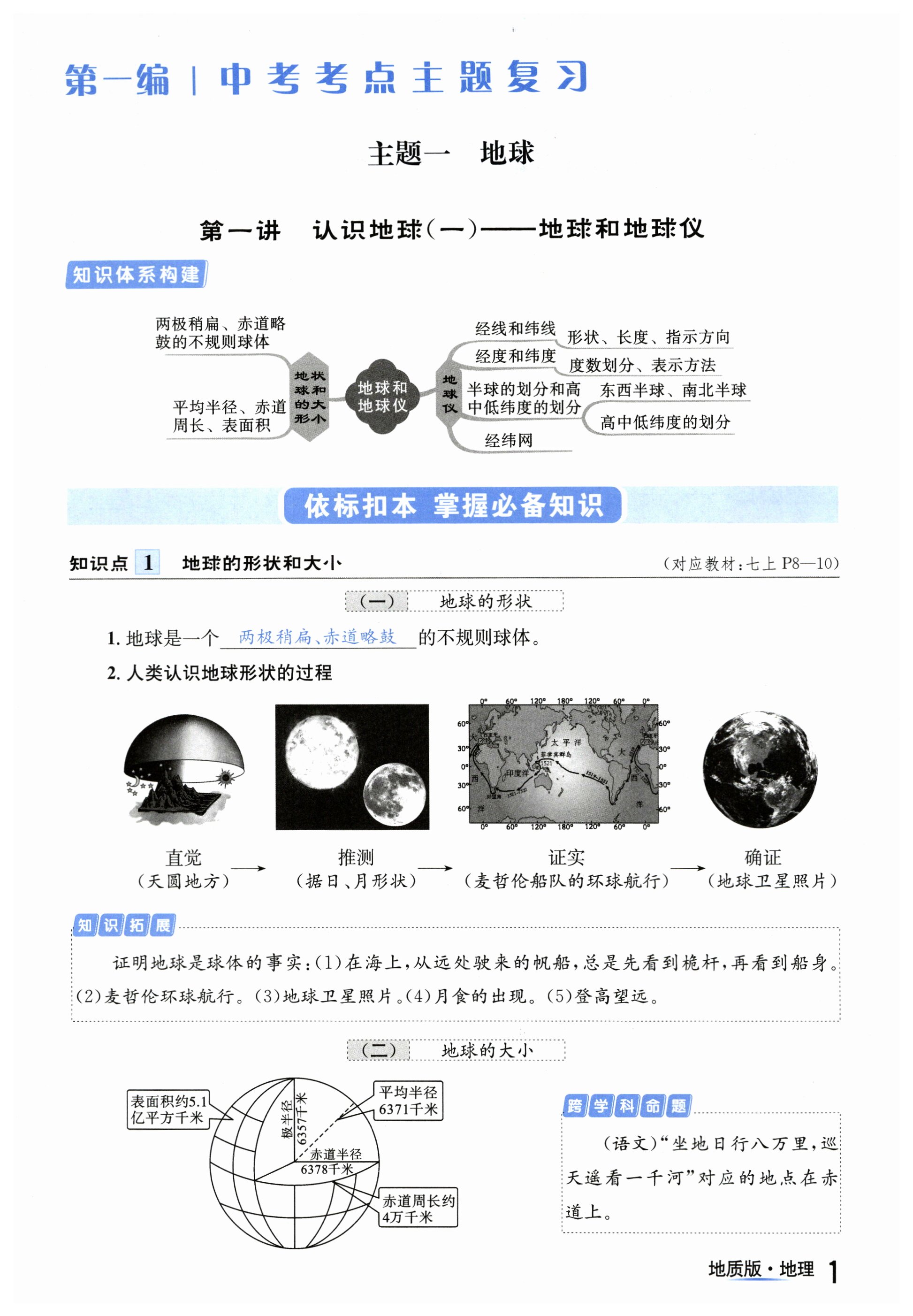 2024年國華考試中考總動(dòng)員地理地質(zhì)版四川專版 第1頁