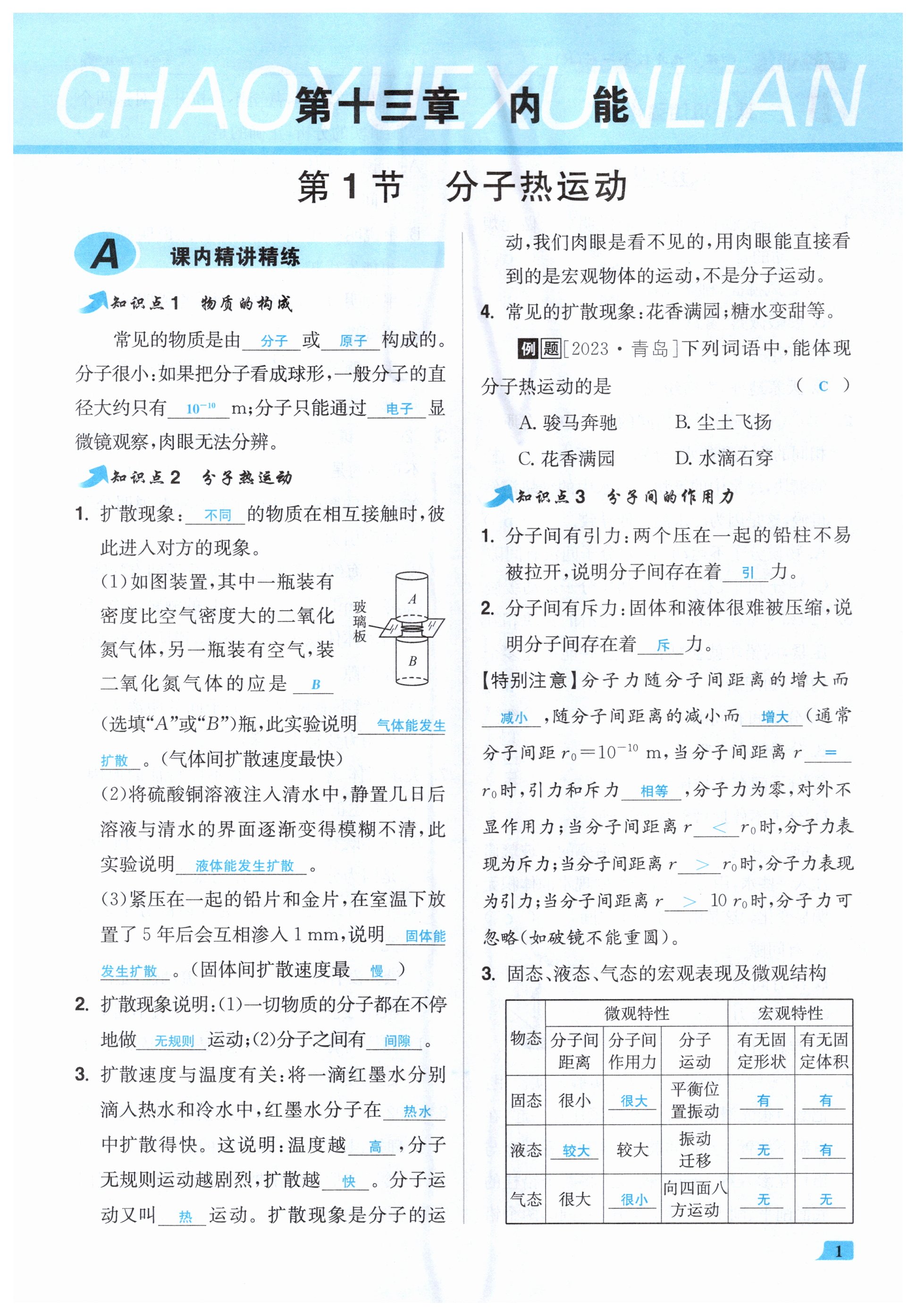 2024年超越訓(xùn)練九年級物理全一冊人教版 第1頁