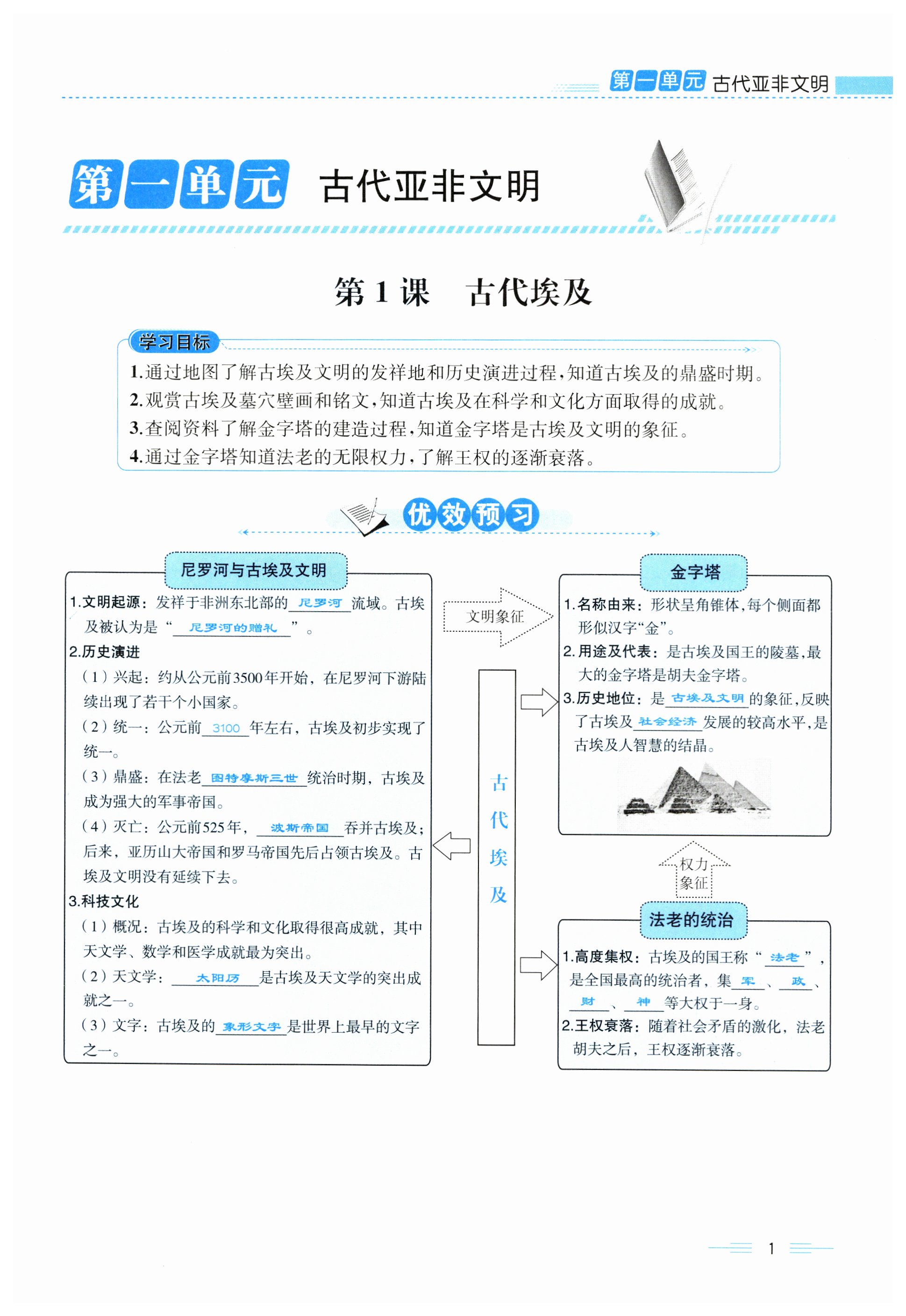 2024年人教金學(xué)典同步解析與測(cè)評(píng)九年級(jí)歷史上冊(cè)人教版云南專版 第1頁