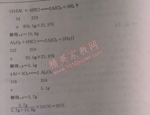 2014年啟東中學(xué)作業(yè)本九年級化學(xué)下冊人教版 作業(yè)40