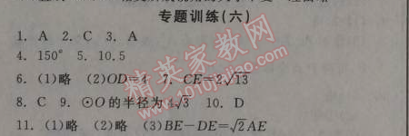 2014年全品学练考九年级数学上册人教版 专题训练六