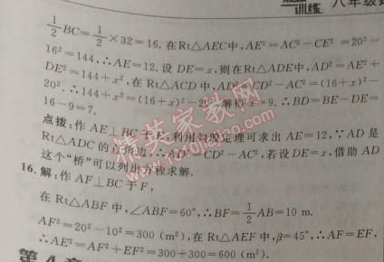 2014年點撥訓練八年級數學上冊蘇科版 3