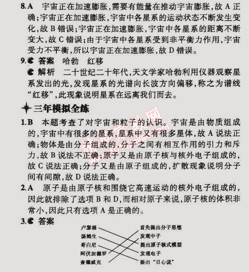 2015年5年中考3年模擬初中物理八年級(jí)下冊(cè)蘇科版 第三四節(jié)