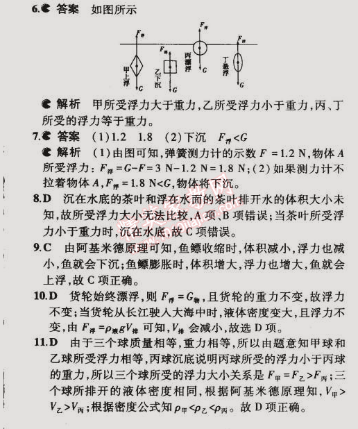 2015年5年中考3年模擬初中物理八年級下冊蘇科版 第五節(jié)