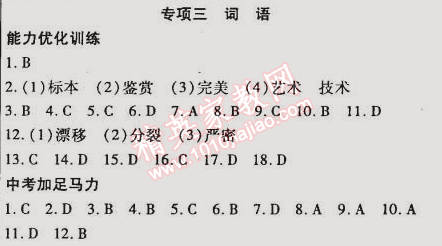 2015年教材首選銜接教材學期復習八年級語文 3