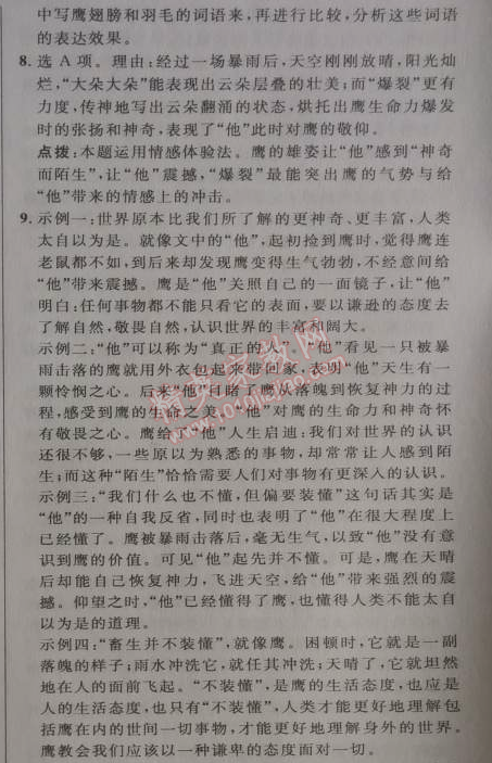 2014年綜合應用創(chuàng)新題典中點七年級語文下冊人教版 第3課