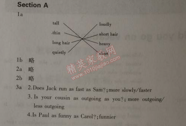 課本八年級(jí)英語(yǔ)上冊(cè)人教版 3單元