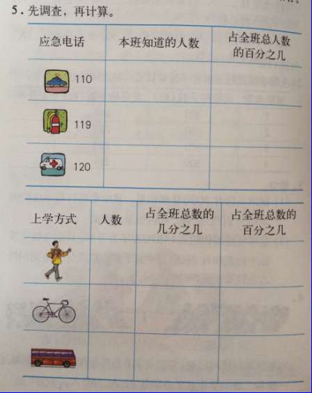 课本人教版六年级数学上册 第393页