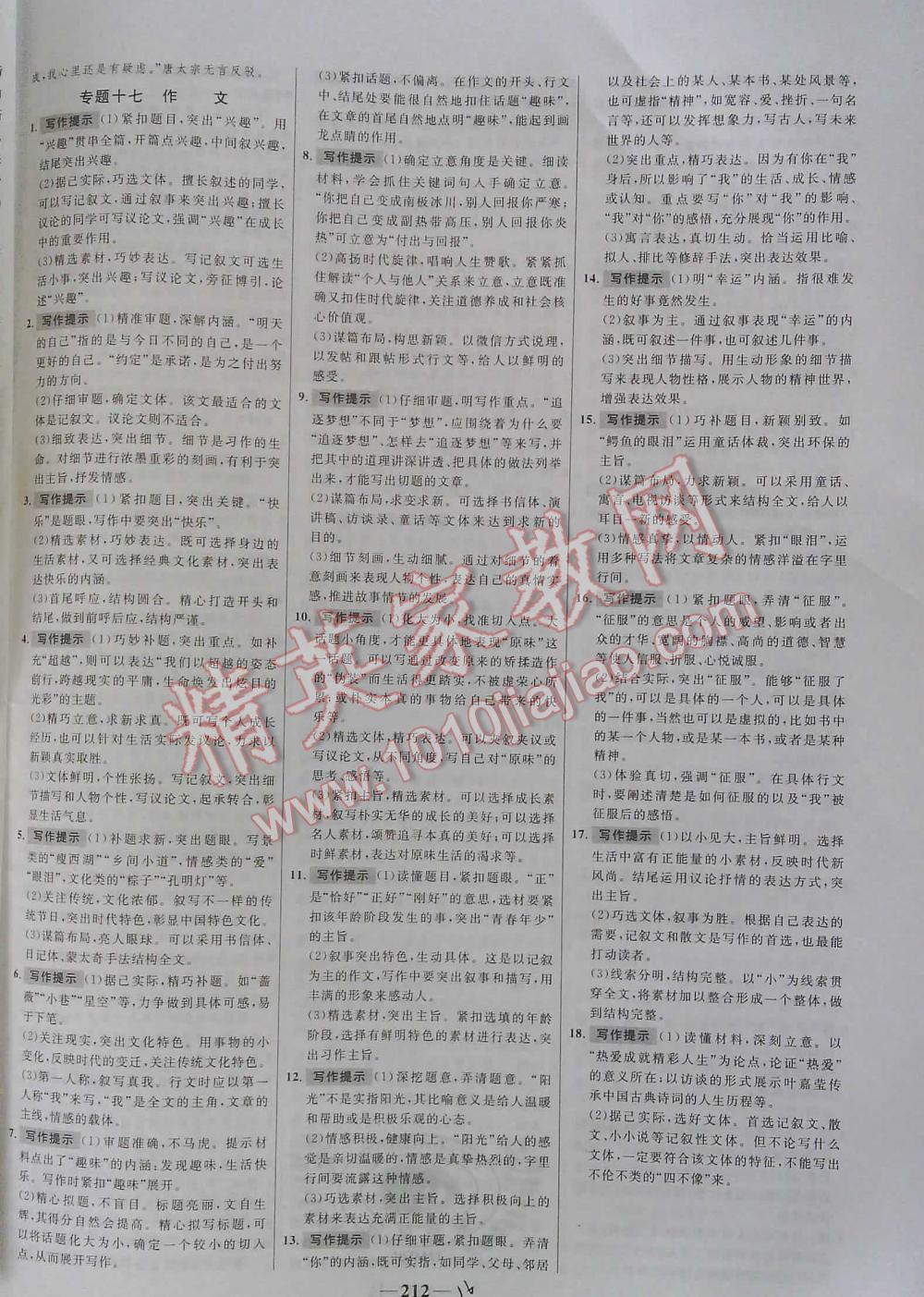 2016年世纪金榜初中语文全程复习方略讲解案专题突破版 第16页