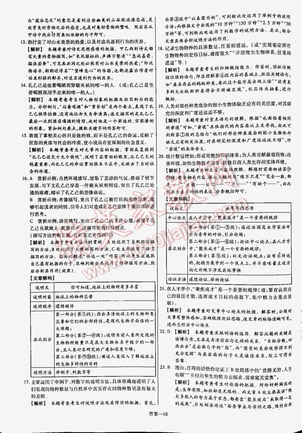 2016年金考卷山东中考45套汇编语文 第10页