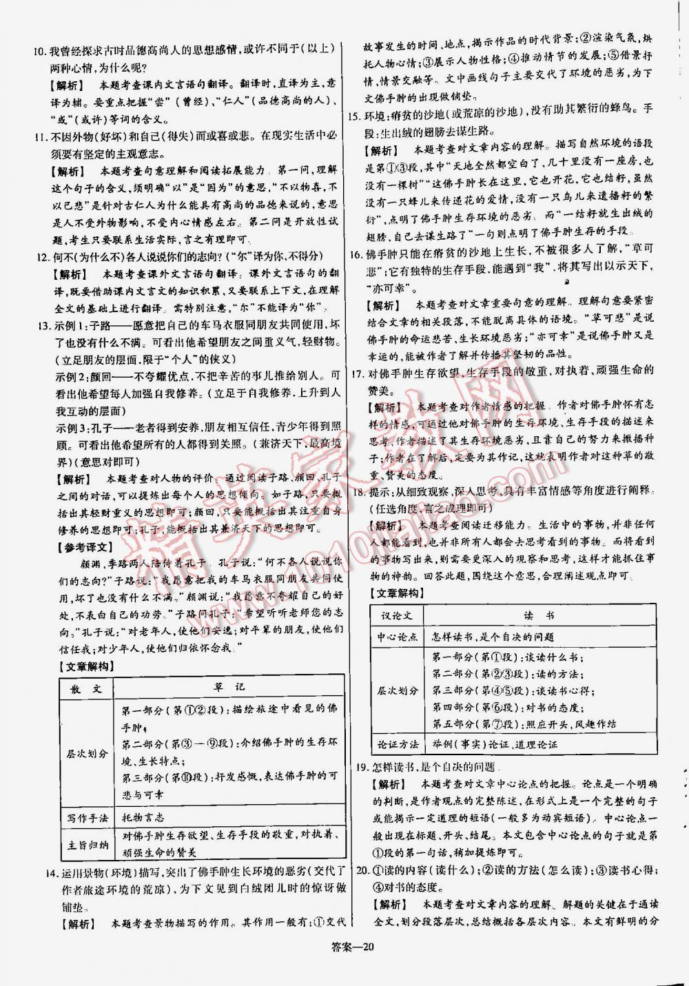 2016年金考卷山東中考45套匯編語文 第20頁