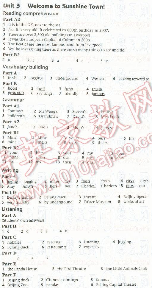 2016年譯林英語(yǔ)補(bǔ)充習(xí)題七年級(jí)下冊(cè) 第3頁(yè)