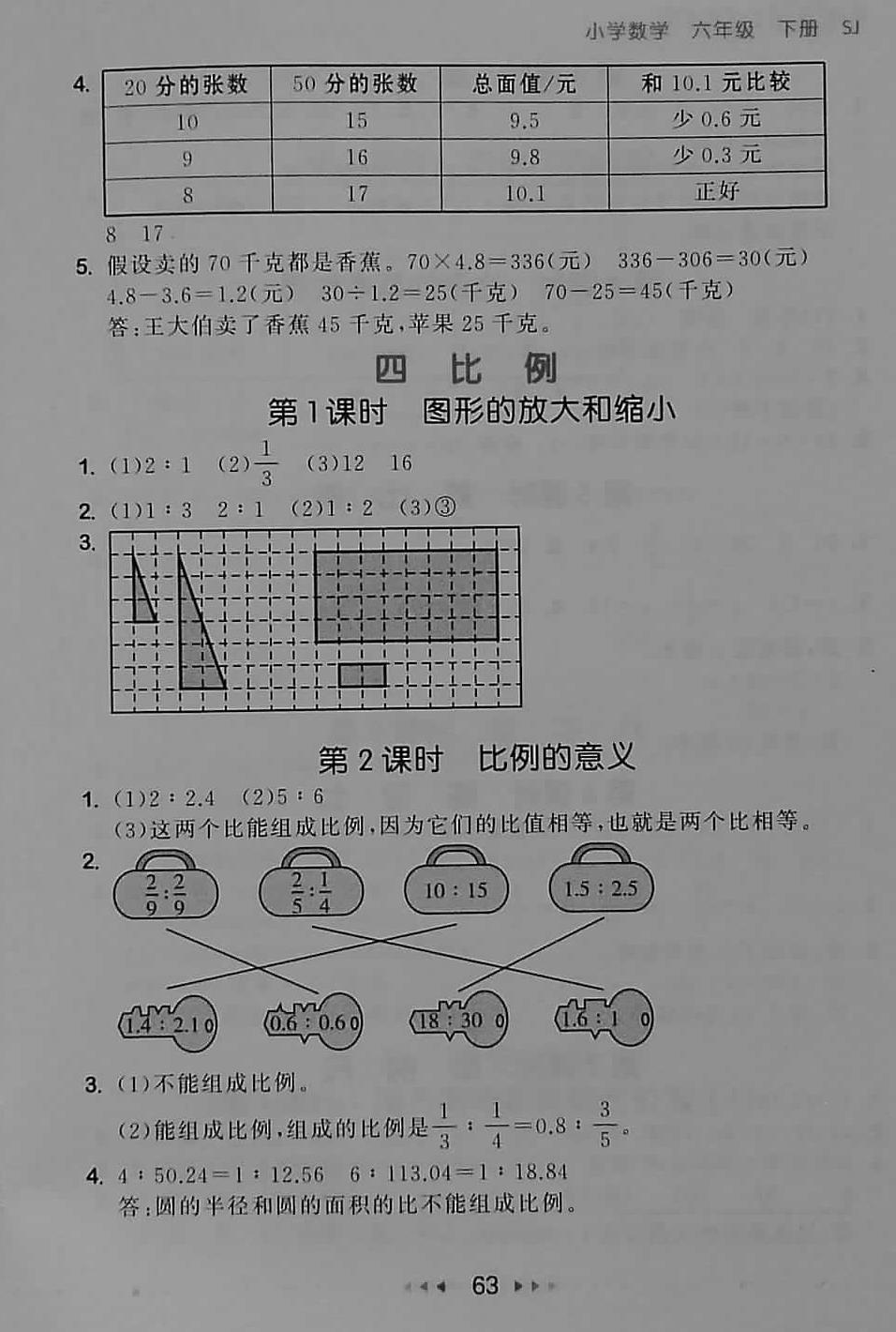 2018年53随堂测小学数学六年级下册苏教版 第5页