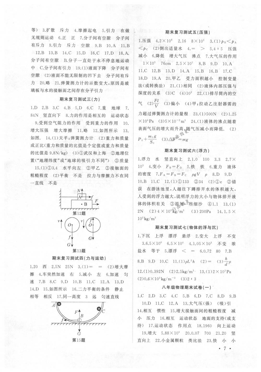 2018年高效精練八年級物理下冊蘇科版 第7頁