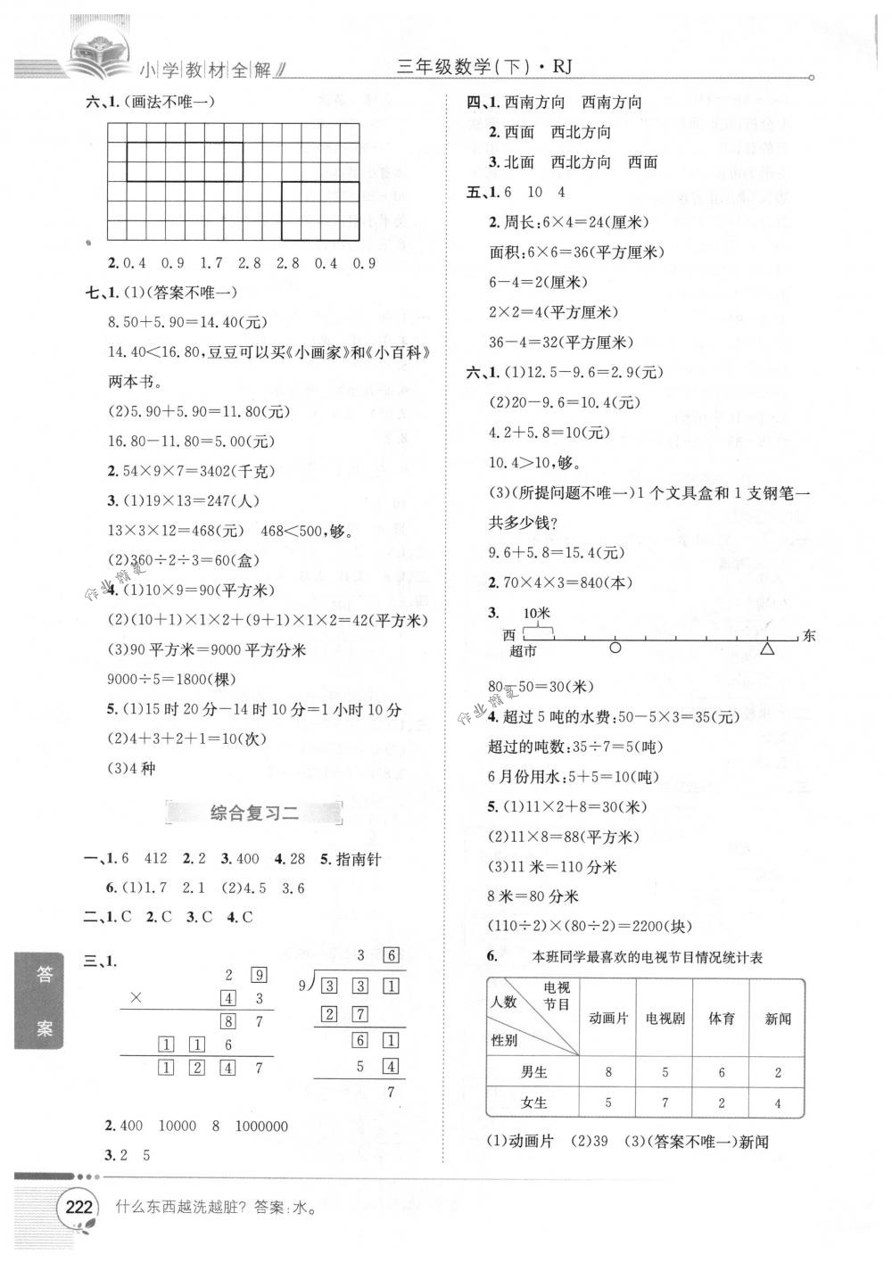 2018年教材全解三年級(jí)數(shù)學(xué)下冊(cè)人教版 第16頁(yè)