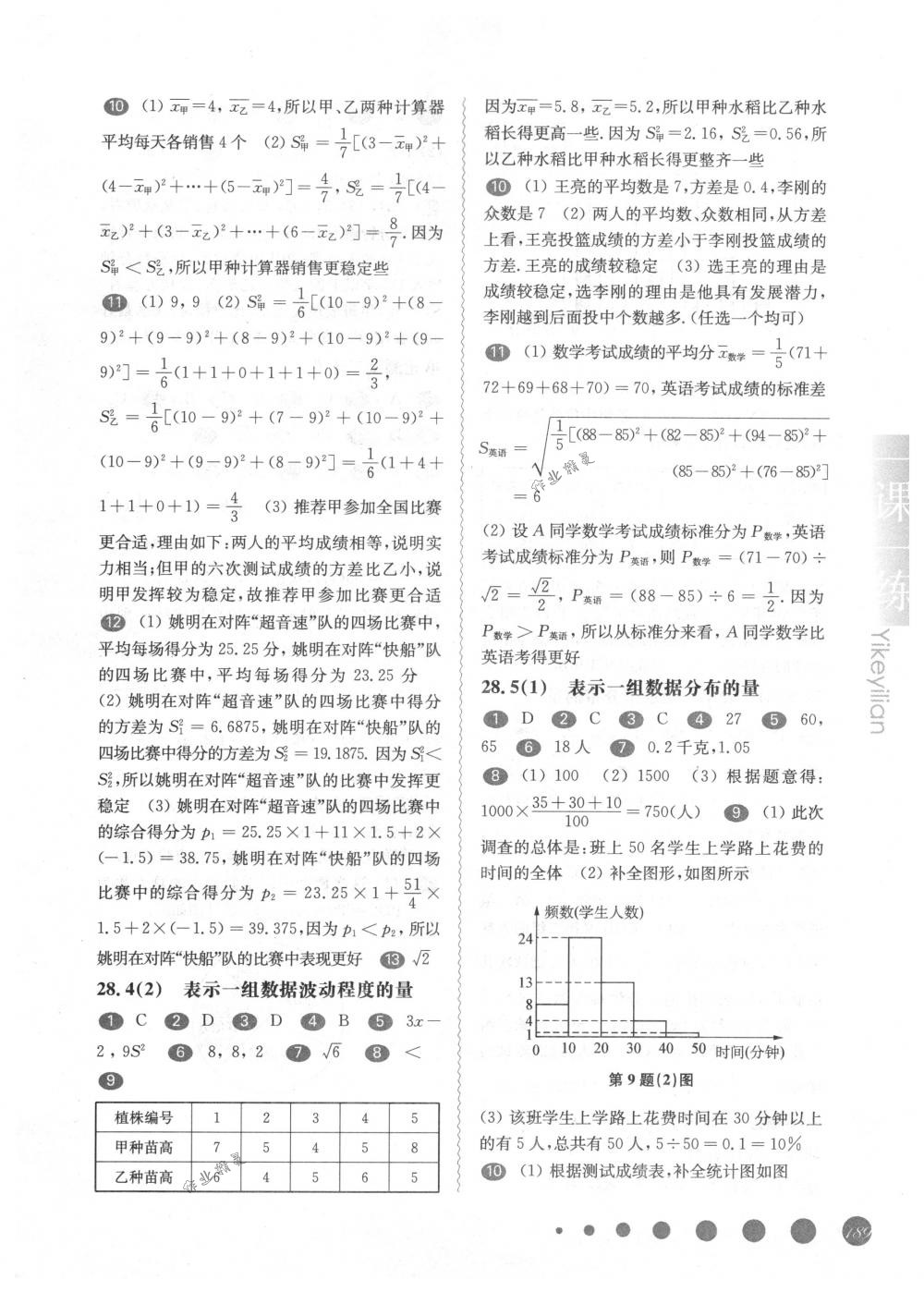 2018年华东师大版一课一练九年级数学全一册下沪教版 第23页