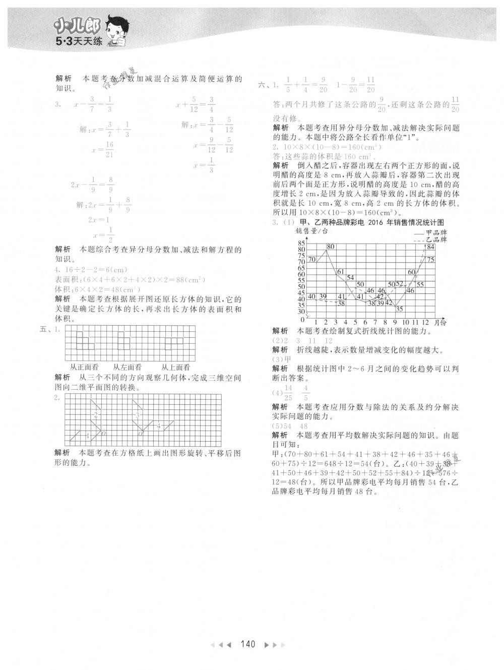 2018年53天天練五年級(jí)數(shù)學(xué)下冊(cè)人教版 第48頁