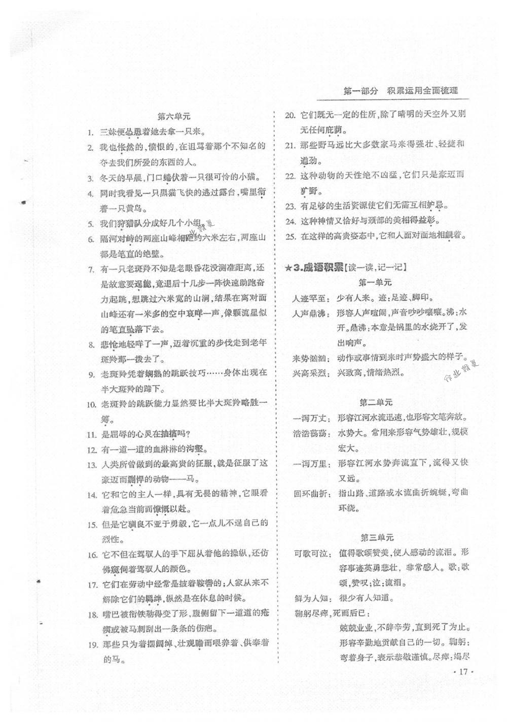 2018年蓉城優(yōu)課堂給力A+九年級(jí)語(yǔ)文中考用書人教版 第17頁(yè)