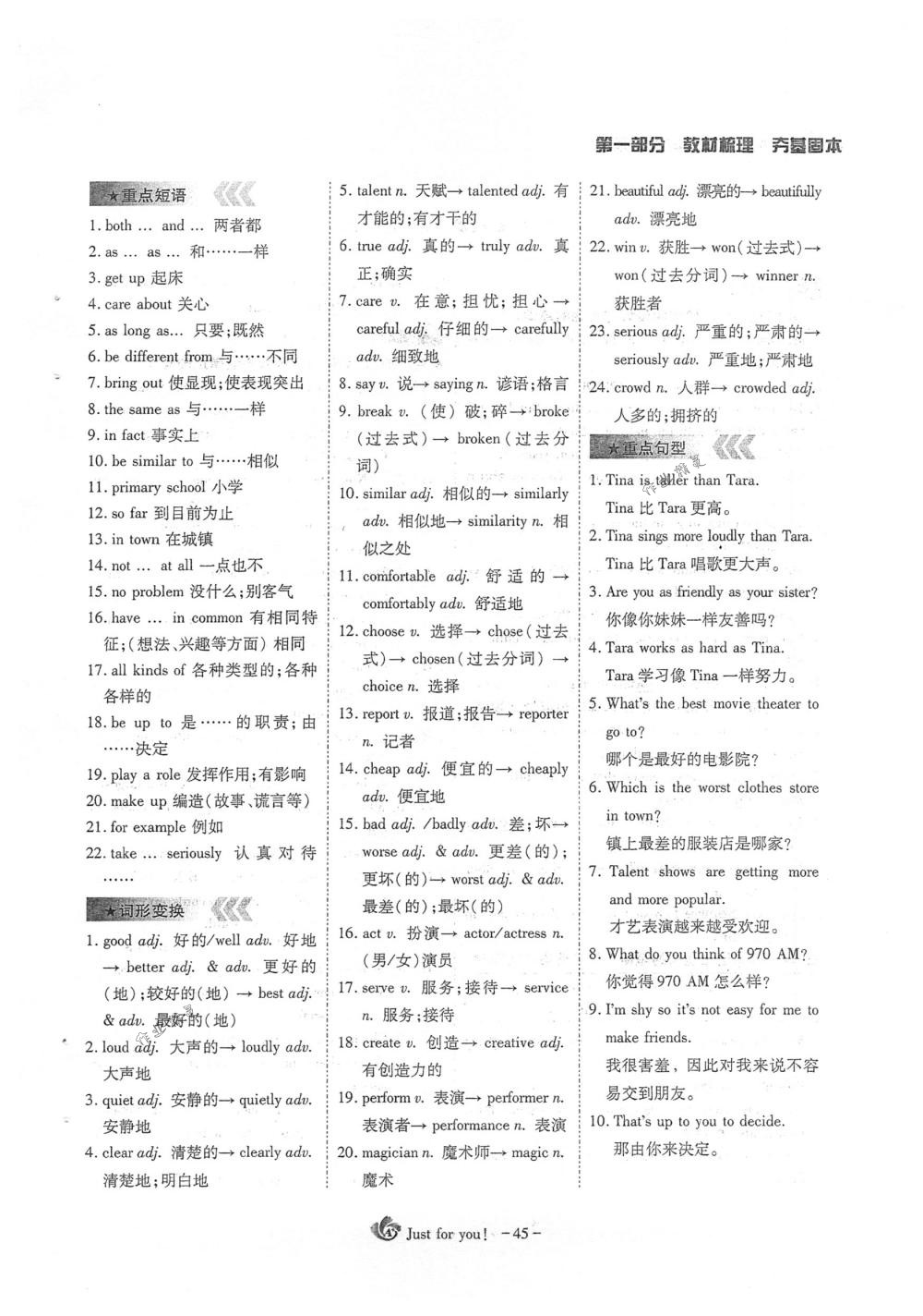 2018年蓉城優(yōu)課堂給力A+九年級英語下冊人教版 第45頁