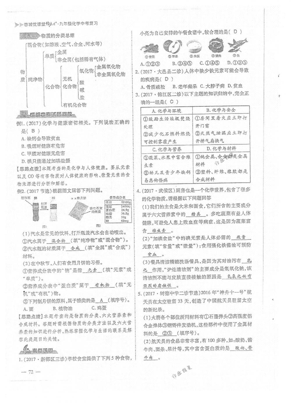 2018年蓉城优课堂给力A+九年级化学下册人教版 第72页